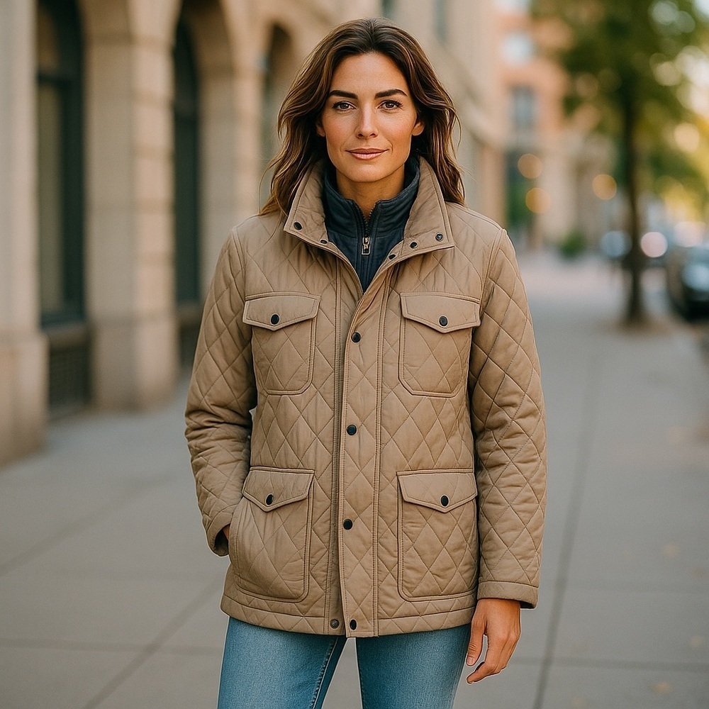 London Fog Plaid Lined Jacket